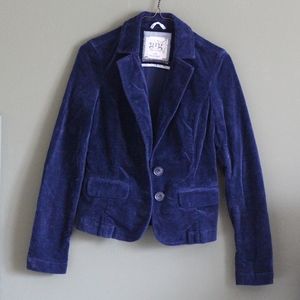 Navy Velvet Suit Jacket